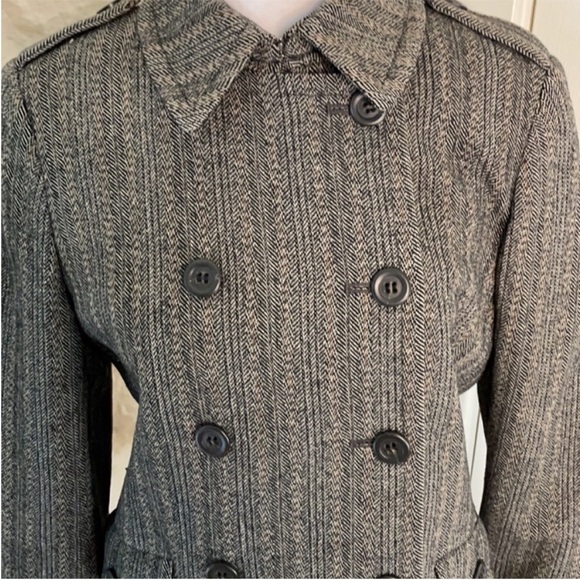 ⭐J. Crew Women's Textured Black Pea Coat - Picture 3 of 11